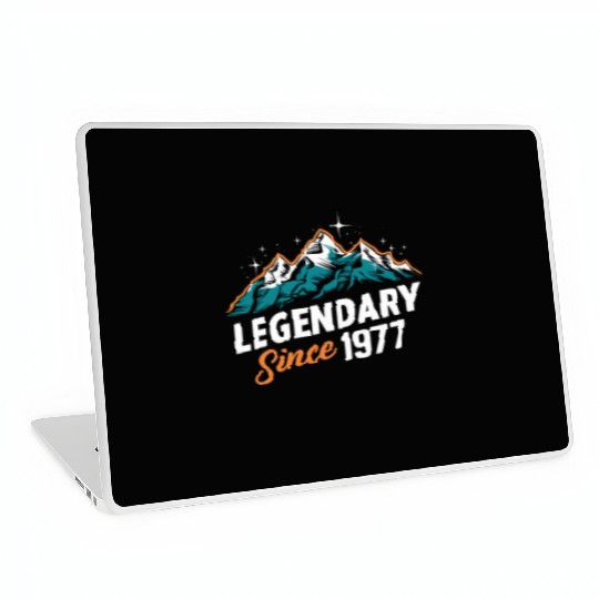 Legendary Since 1977 Hiker Birthday Mountain Laptop Skins