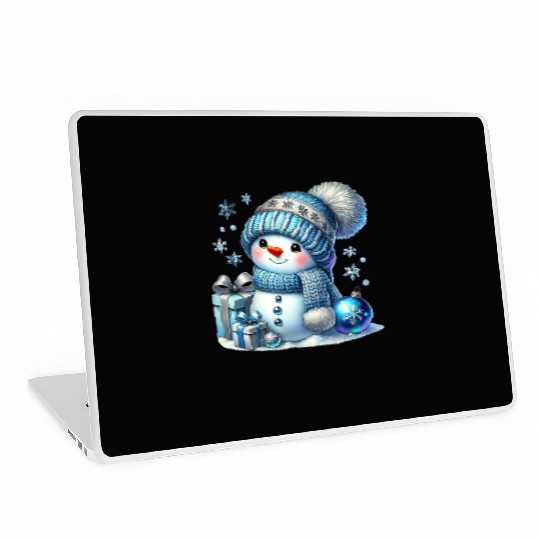 Cute Snowman, Christmas Snowman, Merry Christmas Laptop Skins
