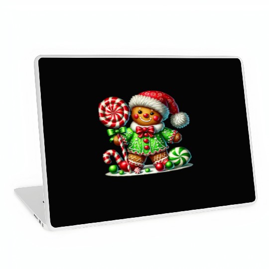 Gingerbread Christmas, Merry Christmas, Candy Laptop Skins