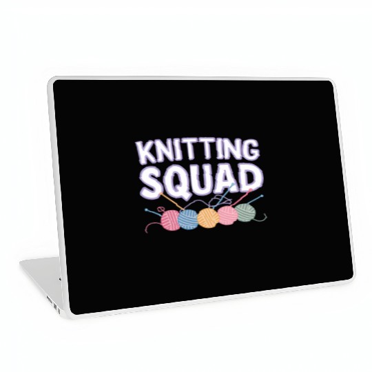 Yarn and Needle Knitting Circle Creative Icon Laptop Skins