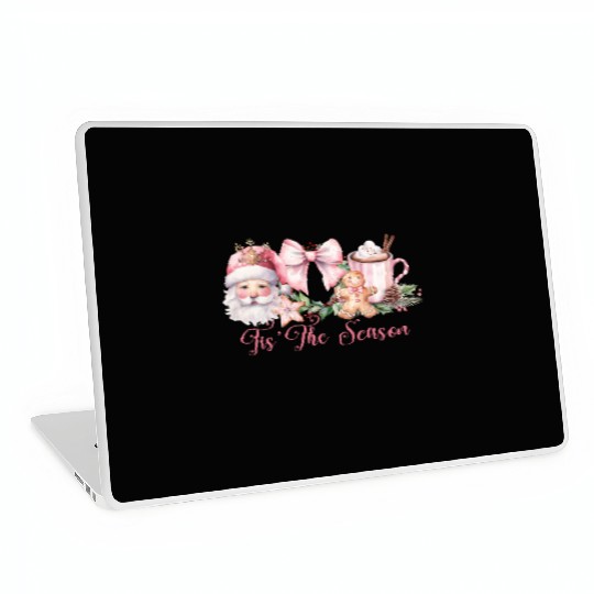 Pink Tis The Season Pink Laptop Skins