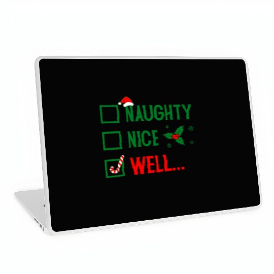 Naughty or Nice Funny Christmas Laptop Skins