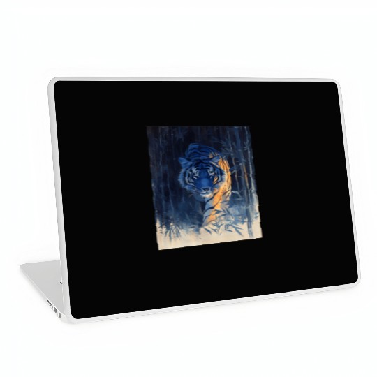 Majestic Tiger in the Bamboo Forest Laptop Skins
