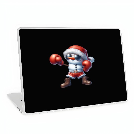 Snowman Boxing – Christmas Sport Lover Fun Laptop Skins