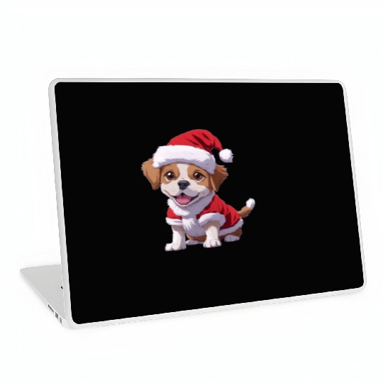 Santa Paws: The Cutest Christmas Puppy Laptop Skins