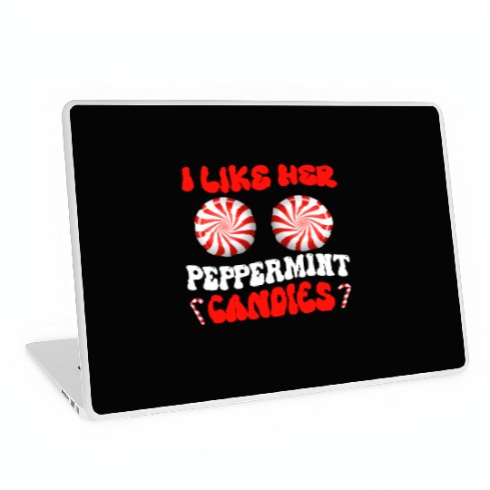 I Like Her Peppermint Candies Couples Christmas Laptop Skins