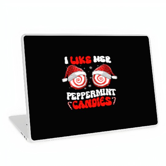 I Like Her Peppermint Candies Couples Christmas Laptop Skins