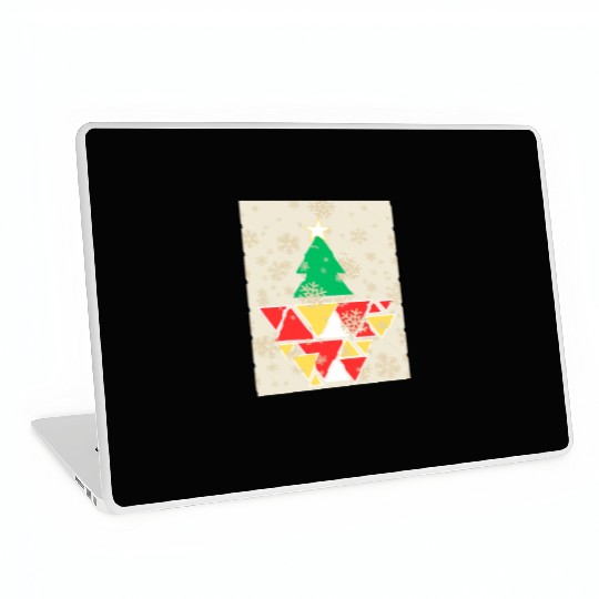 Geometric Christmas Tree Laptop Skins