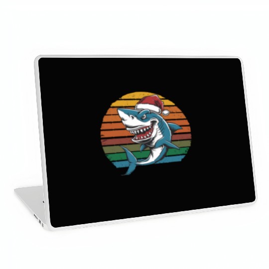 Christmas Shark Laptop Skins