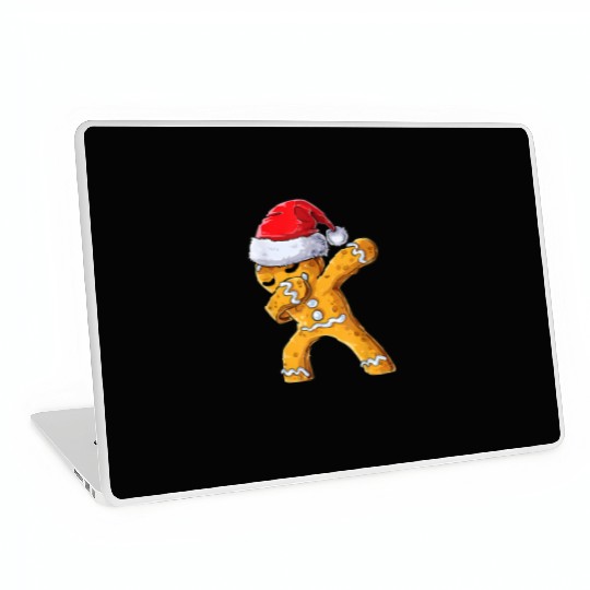 Dabbing Gingerbread Santa Christmas Xmas Cookie Laptop Skins