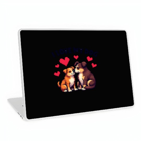 I Love My Dog Laptop Skins