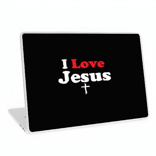 I Love Jesus Christian Christmas Laptop Skins