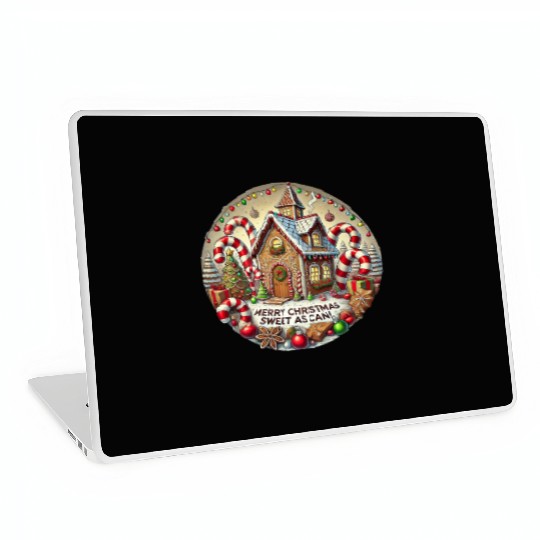 Gingerbread House Christmas Delight Laptop Skins