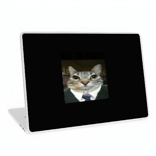 WAIT I'M GOATED Cat Meme Laptop Skins Funny Casual Wear