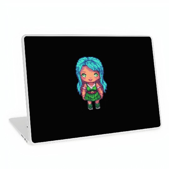 Mystic Emerald Sprite - Pixel Art Design Laptop Skins
