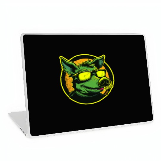 Green Cool Pig "Everything Sucks" Laptop Skins