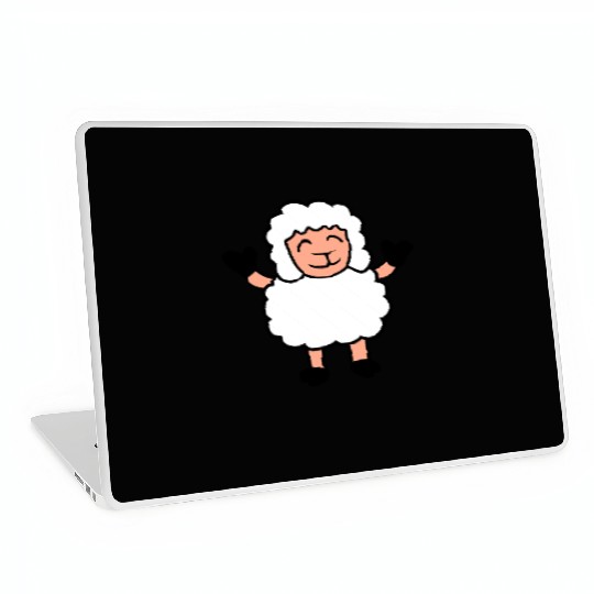 Sheep Baby Standing Cute Cute Lamb Child Happy Fun Laptop Skins