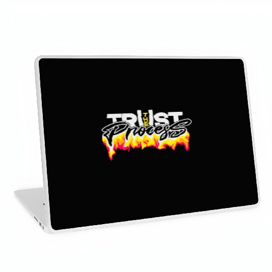 Trust the process typography design Laptop Skins
