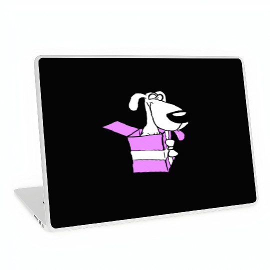 Dog Pet Gift Box Funny Crazy Surprise Fun Puppy Laptop Skins