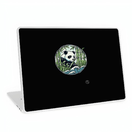 Panda in Bamboo Forest Laptop Skins