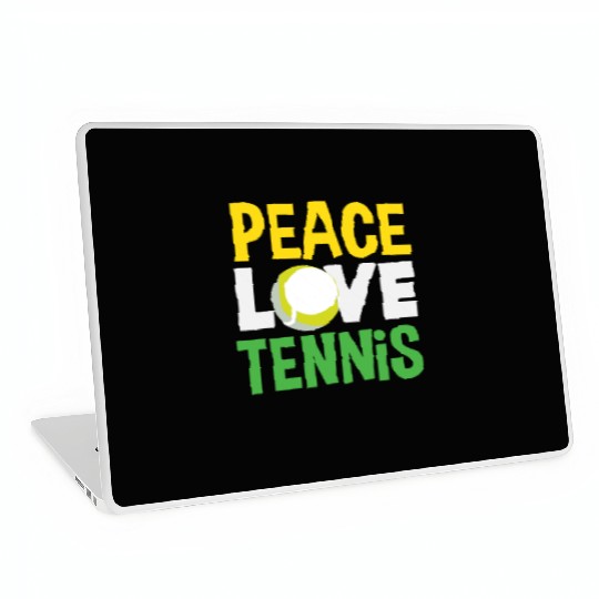 Peace Love Tennis Enthusiast Laptop Skins