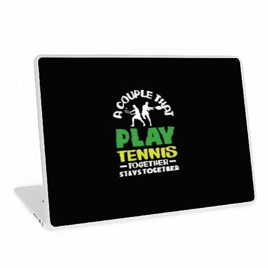 A Couple That Play Tennis Together Laptop Skins