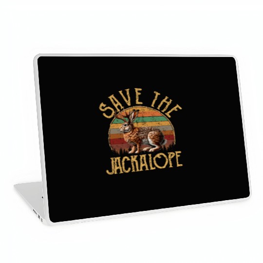 Save The Jackalope, Vintage Retro Camping Lover Ja Laptop Skins