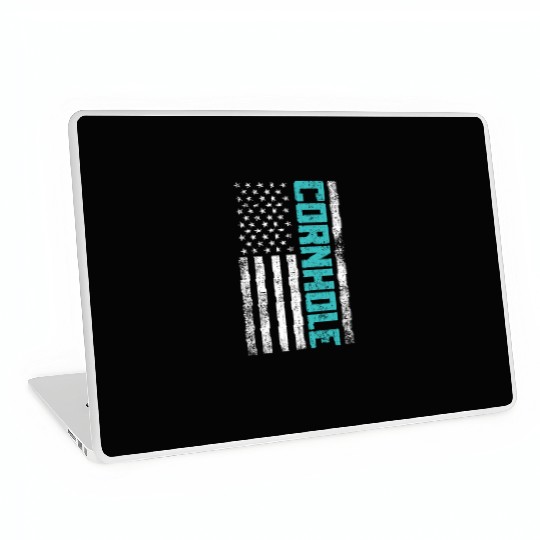 Cornhole Usa Flag Laptop Skins