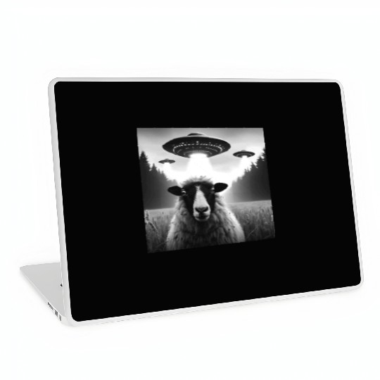 Sheep ram, lamb Funny Graphic Selfie with UFOs Wei Laptop Skins