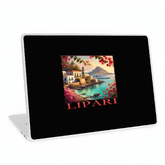 Lipari Volcano Mediterranean Terracotta Vacation Laptop Skins
