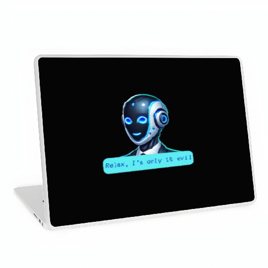 Relax I'm Only 1% Evil Funny AI Robot Design Laptop Skins