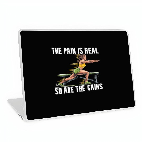 Bulgarian Squat Exercise Fitness Workout Gym Laptop Skins