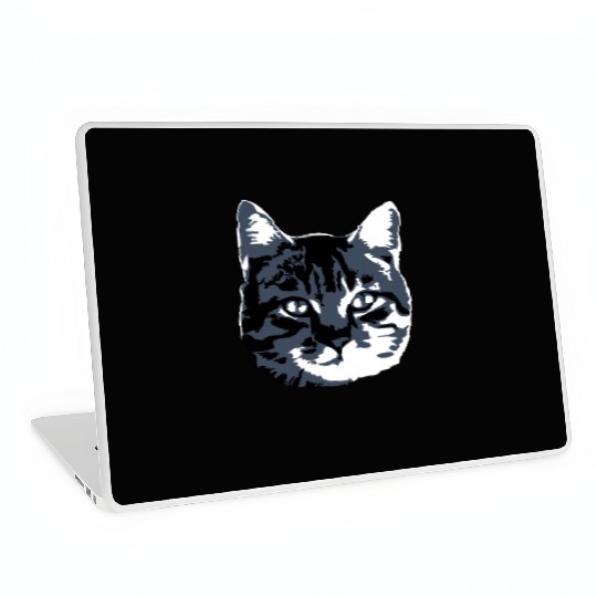 Cat Lover Realistic Pet Face Cute Cool Kitten Head Laptop Skins
