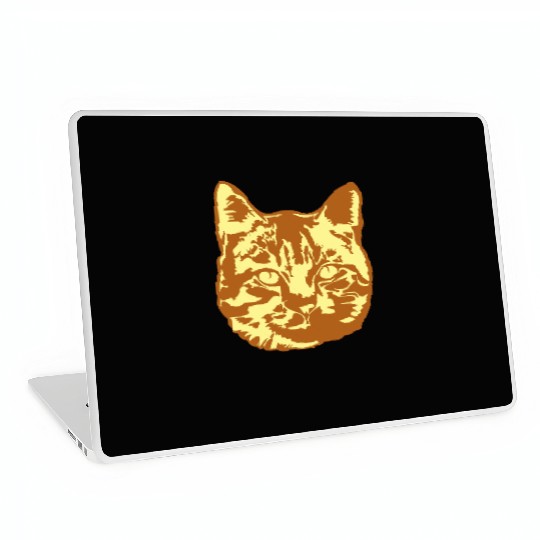 Cat Lover Realistic Pet Face Cute Cool Kitten Head Laptop Skins