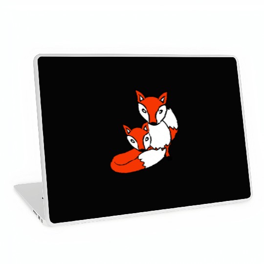 2 Foxes Friends Red Fox Two Wild Animals Team Crew Laptop Skins