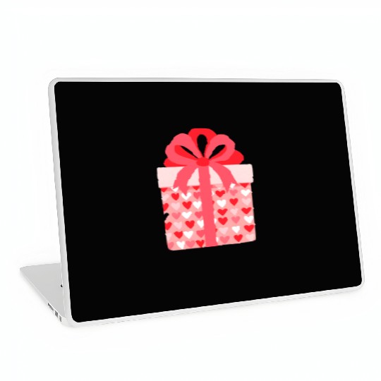 Hearts Gift Box Pattern Design Laptop Skins