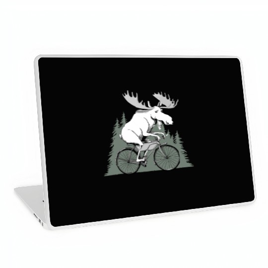 Handmade Moose on Bike Laptop Skins – Unique Unisex