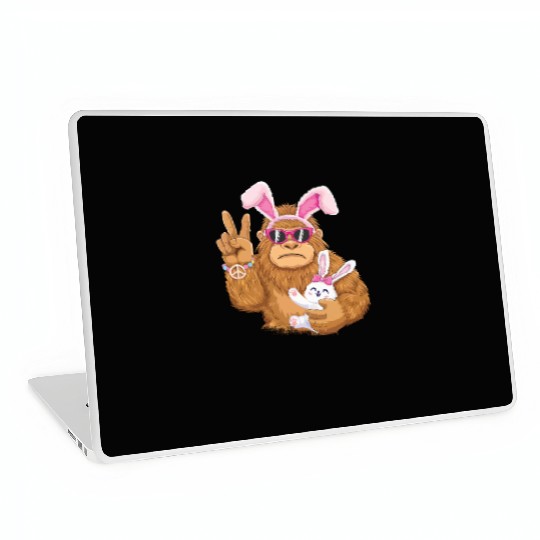 Bigfoot And Bunny Happy Easter Laptop Skins
