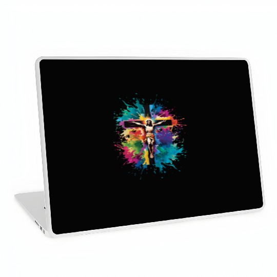 Jesus Christ On Cross Happy Easter Laptop Skins