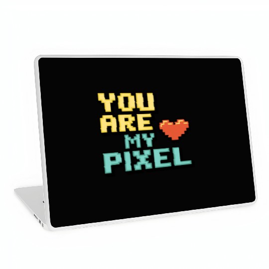 Gamer Valentine's Pixel 8-bit Gaming Couple Laptop Skins
