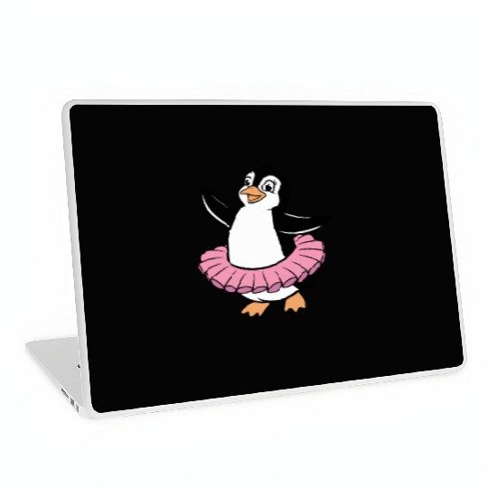 Adorable Dancing Penguin with Tutu Charm Laptop Skins