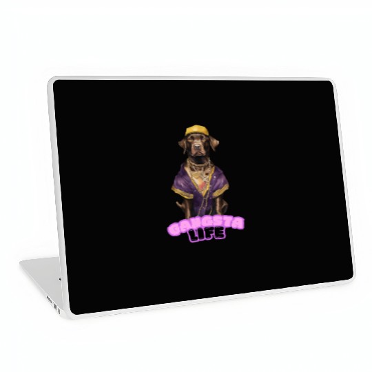 Gangsta Life Chocolate Labrador Laptop Skins