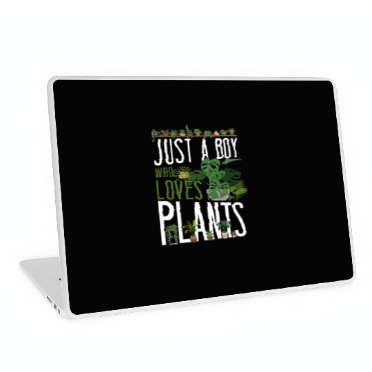 Plant Lover Gardening Boy Just A Laptop Skins