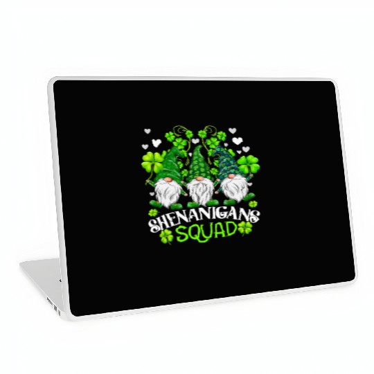 Shenanigans Squad St Patricks Day Gnomes Irish Laptop Skins
