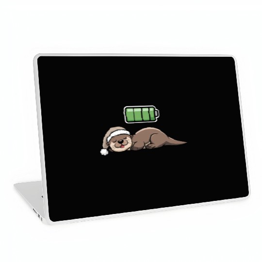 Sea Otter Sleeping Recharging Night Bedtime Laptop Skins