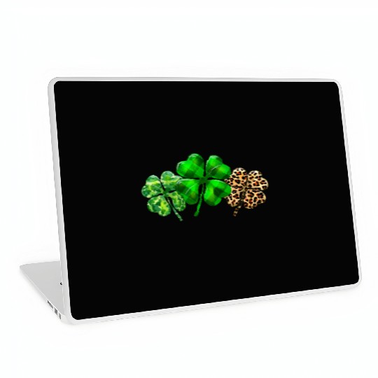 Plaid Shamrock Leopard Camouflage St Patricks Day Laptop Skins