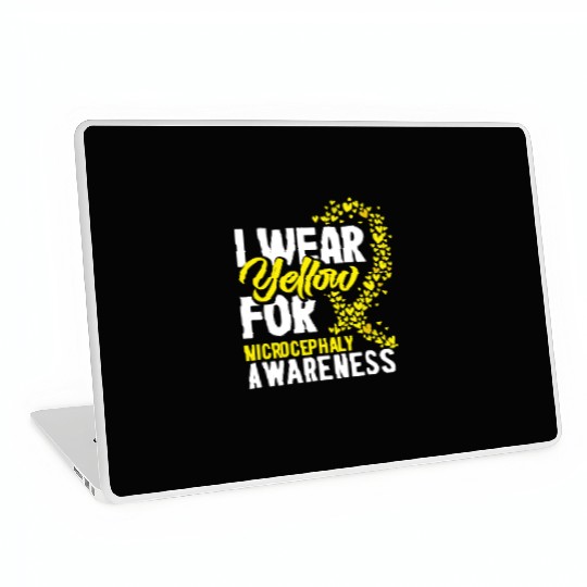 I Wear Yellow for Microcephaly Awareness Laptop Skins