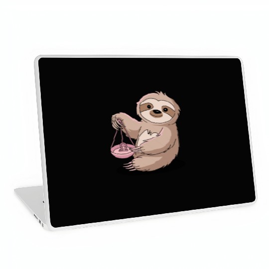 Charming Libra Zodiac Sloth With Balance Laptop Skins