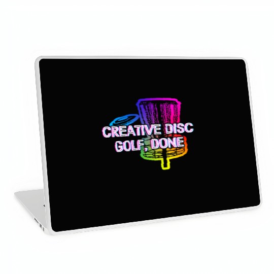 Creative Disc Golf Done Motivational Quote Golfer Laptop Skins