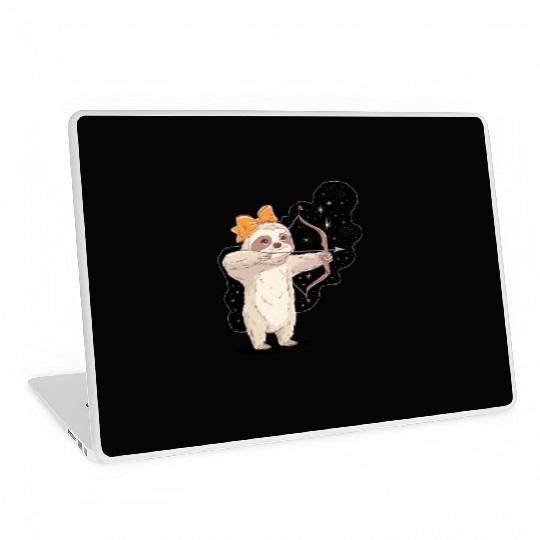 Sagittarius Zodiac Sloth Bow and Stars Laptop Skins